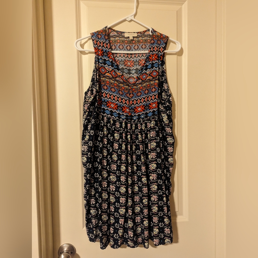 Umgee top in blue and orange
